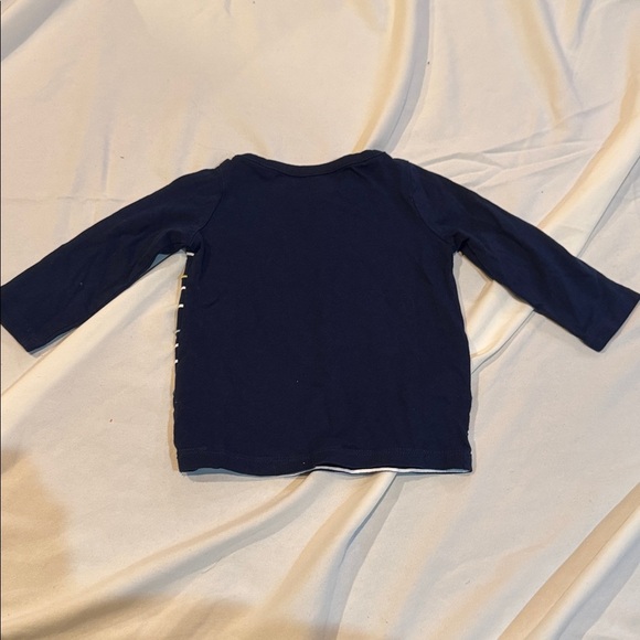Crazy 8 Navy Long Sleeve Tee with Stripes - Picture 3 of 3